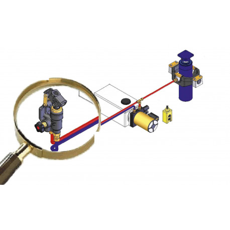 Pompe en ligne avec levier pour remorque - Remorques Discount