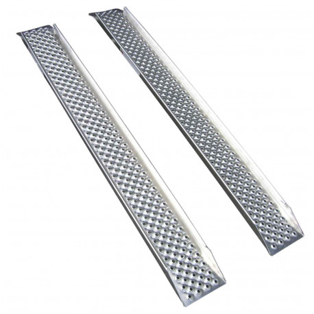 Jeu de 2 rampes droites pour remorque en aluminium - Remorques Discount 