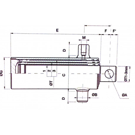 Vérin hydraulique haute articulation 910 mm – Robuste et performant