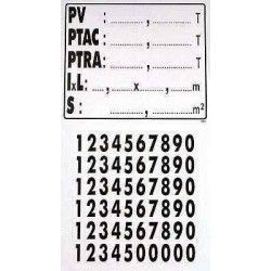 Plaque de Tare Adhésive 145x125 mm – Identification Remorque