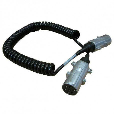 Prolongateur 24V spiralé 2 x 24N L: 3m pour remorque - Remorques Discount 