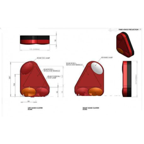 Feu gauche DAFA 6 fonctions pour remorque - Remorques Discount 