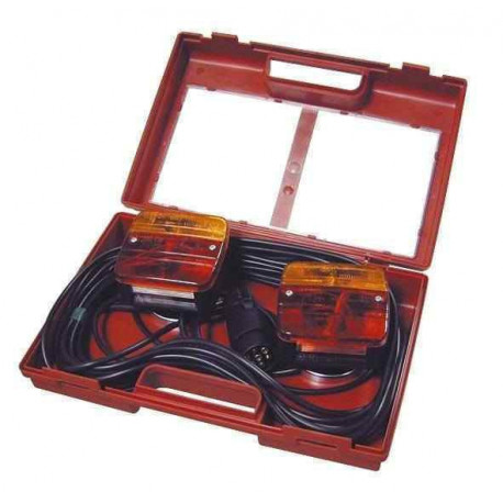 Kit éclairage remorque magnétique 7,5m avec valisette - Remorques Discount 