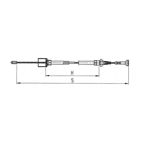 Câble de frein remorque  AL-KO Gaine: 770 câble : 966 - Remorques Discount 
