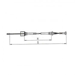 Câble de frein AL-KO pour remorque Gaine: 1130 câble :1326 - Remorques Discount 