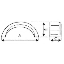 Garde boue remorque métal galvanisé 4 plis 12" -13