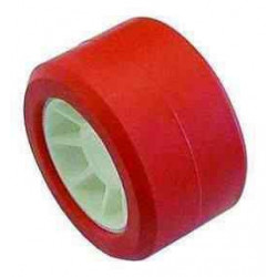  Galet rouge 120x75 alésage 21 mm - Remorques Discount 
