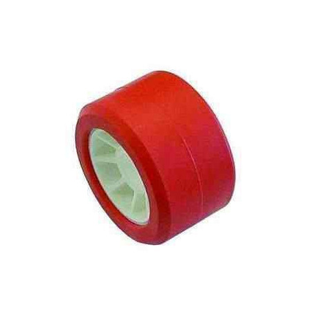  Galet rouge 120x75 alésage 21 mm - Remorques Discount 