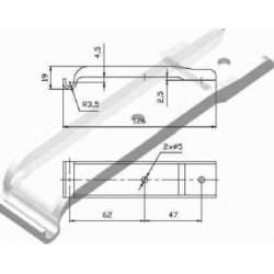 Crochet de grenouillère de remorque perçage 46mm - Remorques Discount 