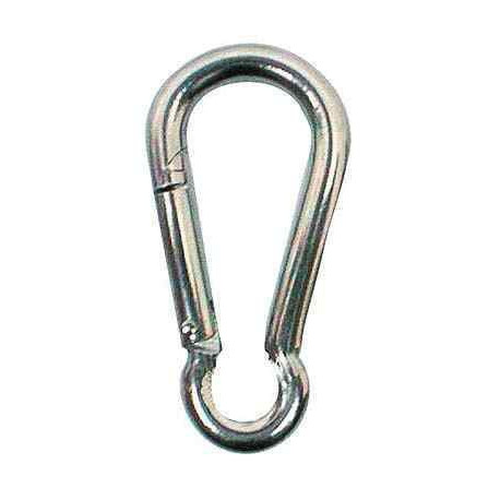 Mousqueton Inox pour câble de sécurité L: 70 mm diam 7 - Remorques Discount