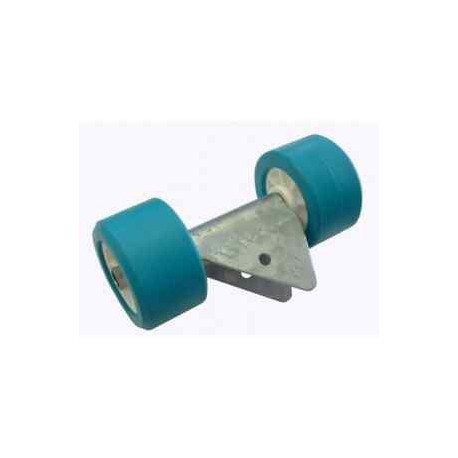 2 Galets Ø100 mm Turquoise – Remorque MECANOREM MTX