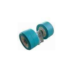 Ensemble 2 galets turquoise diam 100 sur chandelle 40 - Remorques Discount