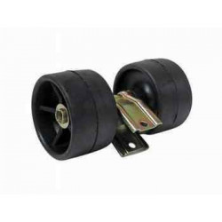 Ensemble de 2 galets noirs sur balancier grand modèle - Remorques Discount 