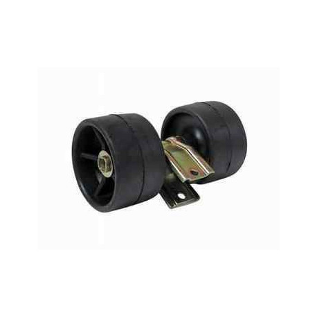 Ensemble de 2 galets noirs sur balancier grand modèle - Remorques Discount 