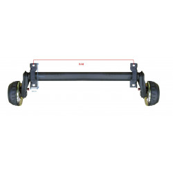Essieu remorque freiné AL-KO PTC: 750Kg 4TR130