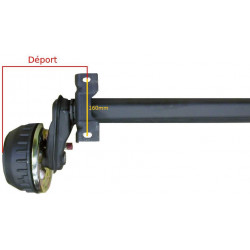 Essieu remorque freiné AL-KO PTC: 1300Kg 4TR130 - Remorques Discount