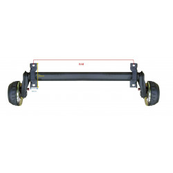 Essieu remorque freiné AL-KO PTC: 1300Kg 4TR130 - Remorques Discount