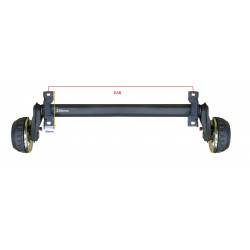 Essieu remorque freiné AL-KO PTC: 1600Kg 5TR112