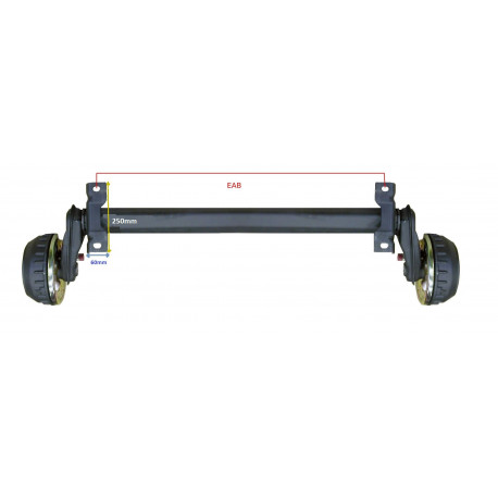 Essieu remorque freiné AL-KO PTC: 1600Kg 5TR140