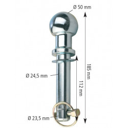 Axe seul 185 mm pour chape mixte – Fixation robuste et homologuée