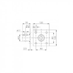 Adaptateur pour béquille 1300kg pour remorque - Remorques Discount