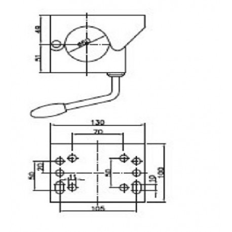 Collier à boulonner Ø60 mm – Fixation stable pour roue jockey
