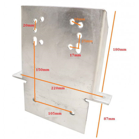 Platine d’Adaptation Roue Jockey – Fixation 105 mm pour Remorque