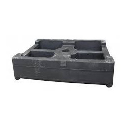 Patin Noir 130 x 100 x 36 mm – Idéal pour Remorques Porte-Bateau