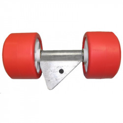 Ensemble 2 Galets Ø120 mm Support en "V" – Remorque Nautique
