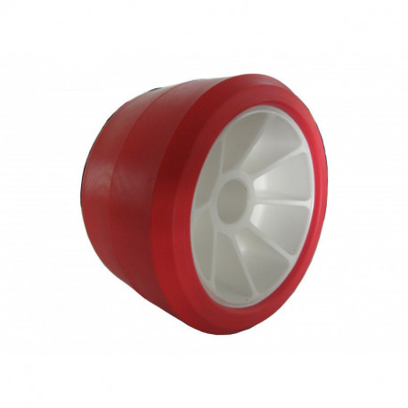  Galet rouge 120x75 alésage 21 mm - Remorques Discount 