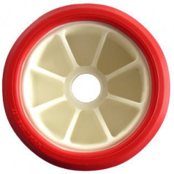  Galet rouge 120x75 alésage 21 mm - Remorques Discount 