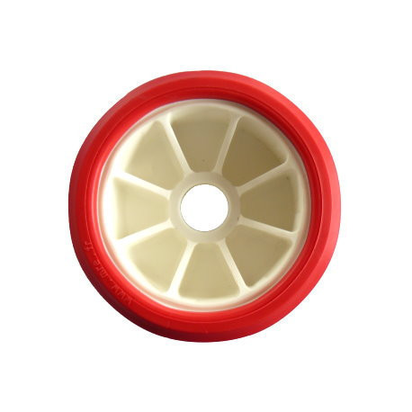  Galet rouge 120x75 alésage 21 mm - Remorques Discount 