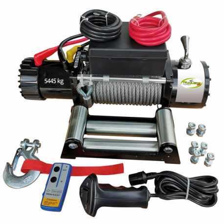 Treuil électrique 12V 4000 kg à fixer - Remorques Discount 