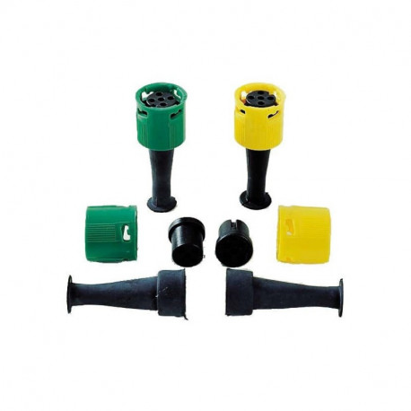 Connectique remorque ronde avec bague jaune - Remorques Discount