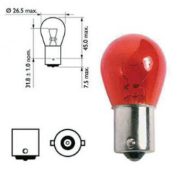 Ampoule ambre 21w 12v pour remorque