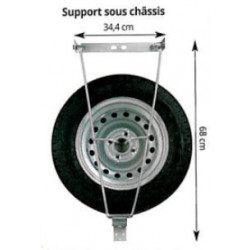 Support de roue sous châssis – Universel, galvanisé et sécurisé