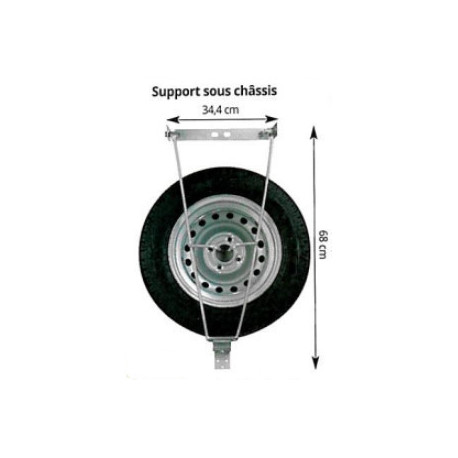 Support de roue sous châssis – Universel, galvanisé et sécurisé