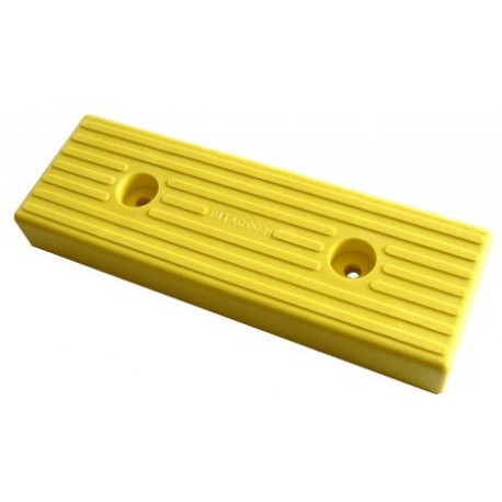Patin jaune 130 x 100 x 36 mm - Remorques Discount 