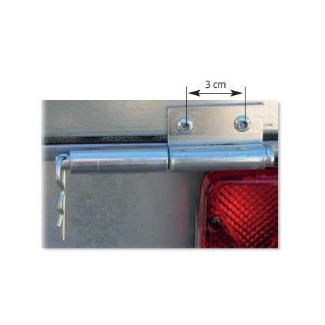 Charnière complète PR200 – Fixation robuste pour remorque